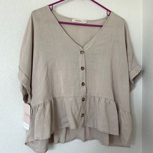 Cream/neutral blouse with buttons